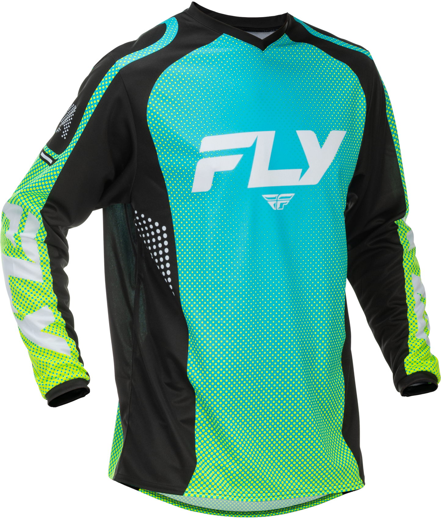 F 16 Jersey Aqua/Black/White Md