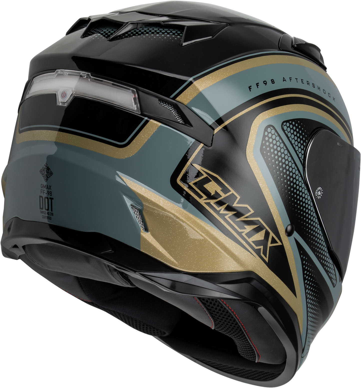 Ff 98 Aftershock Helmet Grey/Metallic Gold 3x