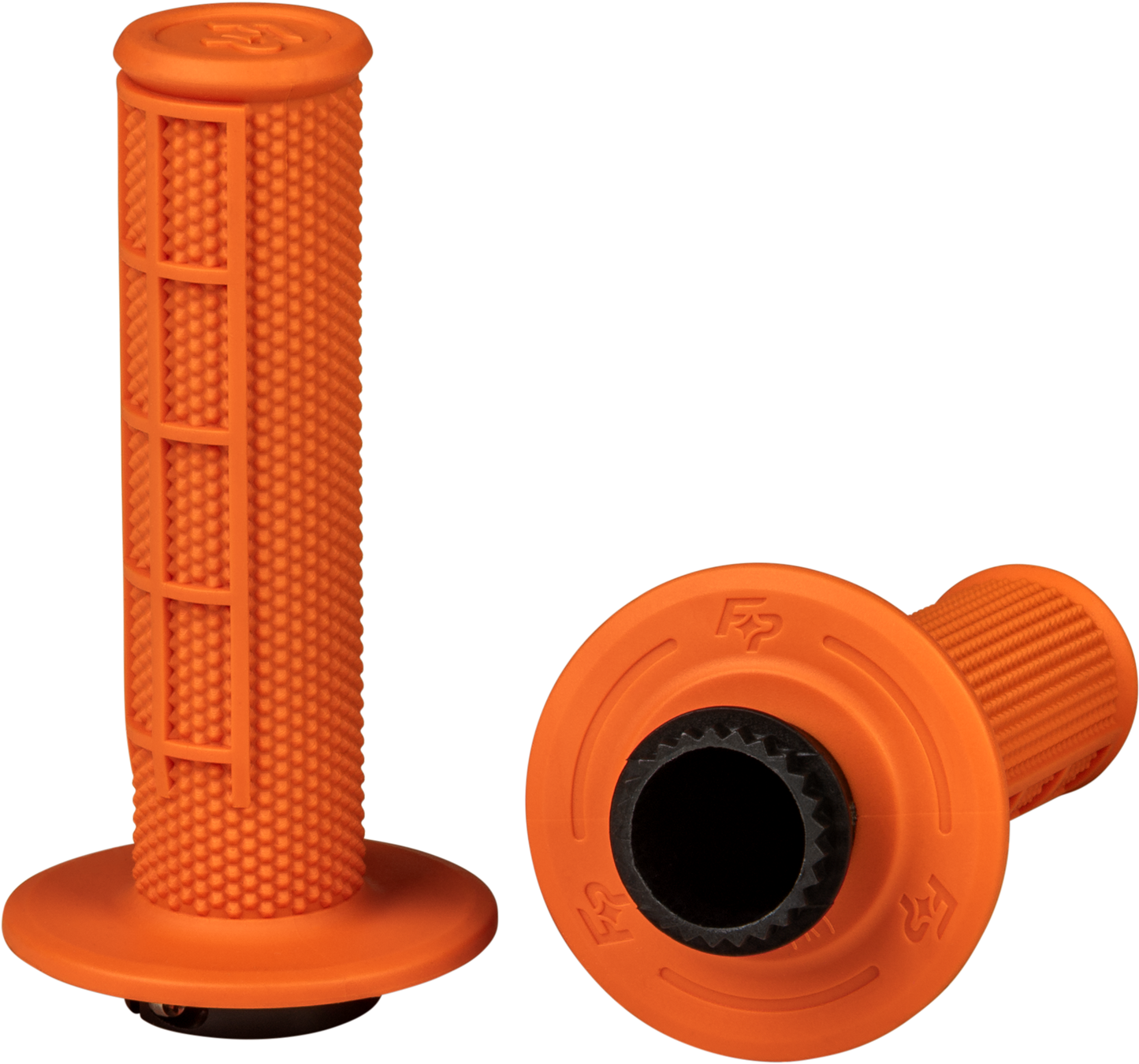 Control Mx Lock On Grips Orange Half Waffle