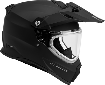 Trekker Cw Solid Helmet Dual Shld Matte Black Lg