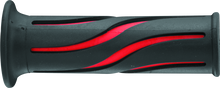 BikeMaster 7/8in Wave Grips - Black/Red
