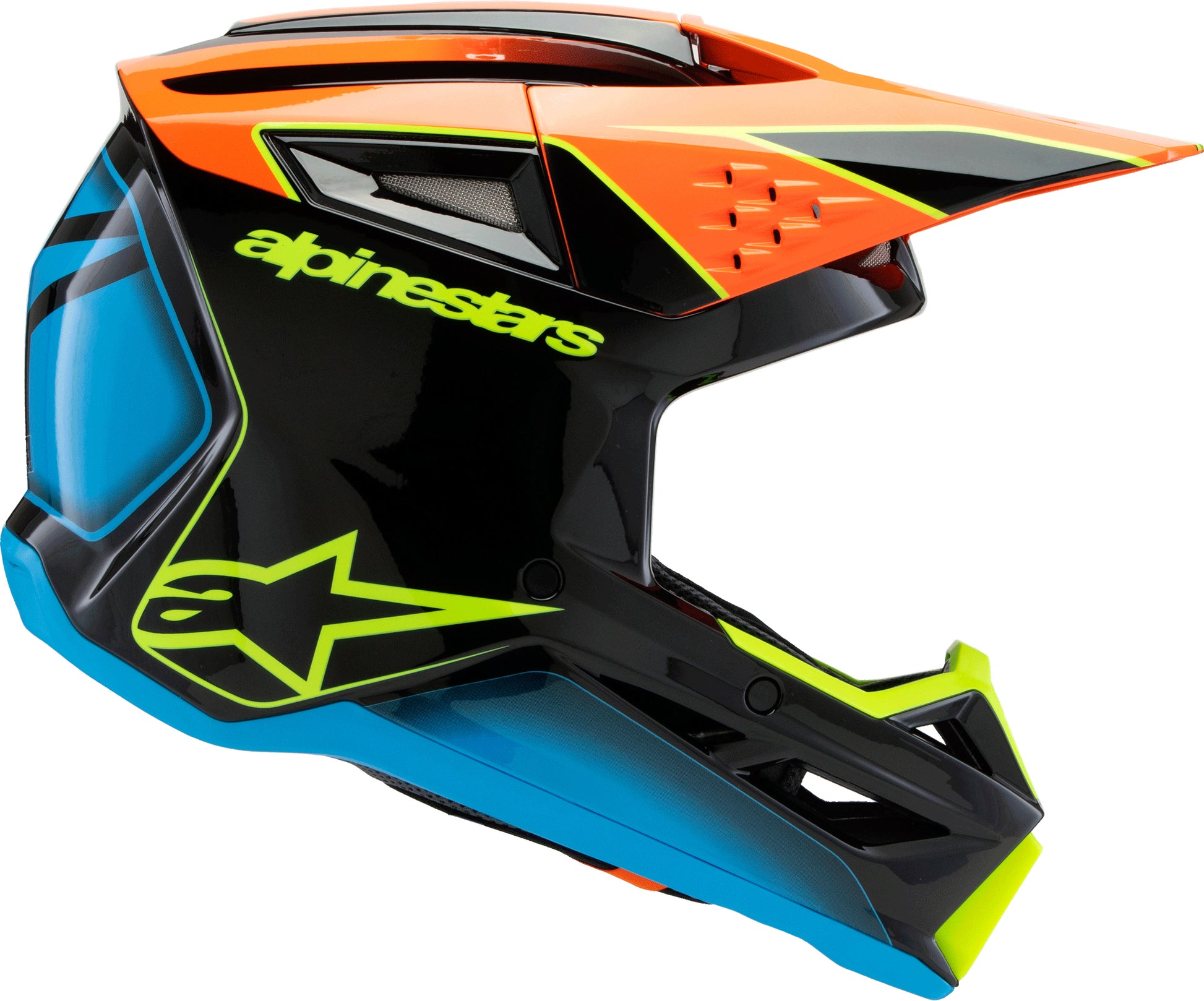 Sm3 Youth Fray Helmet Blk/Orng/Ylw Fluo Ys
