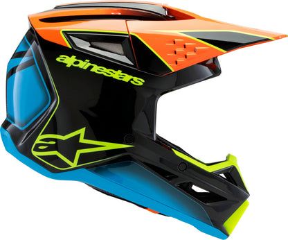 Sm3 Youth Fray Helmet Blk/Orng/Ylw Fluo Ys