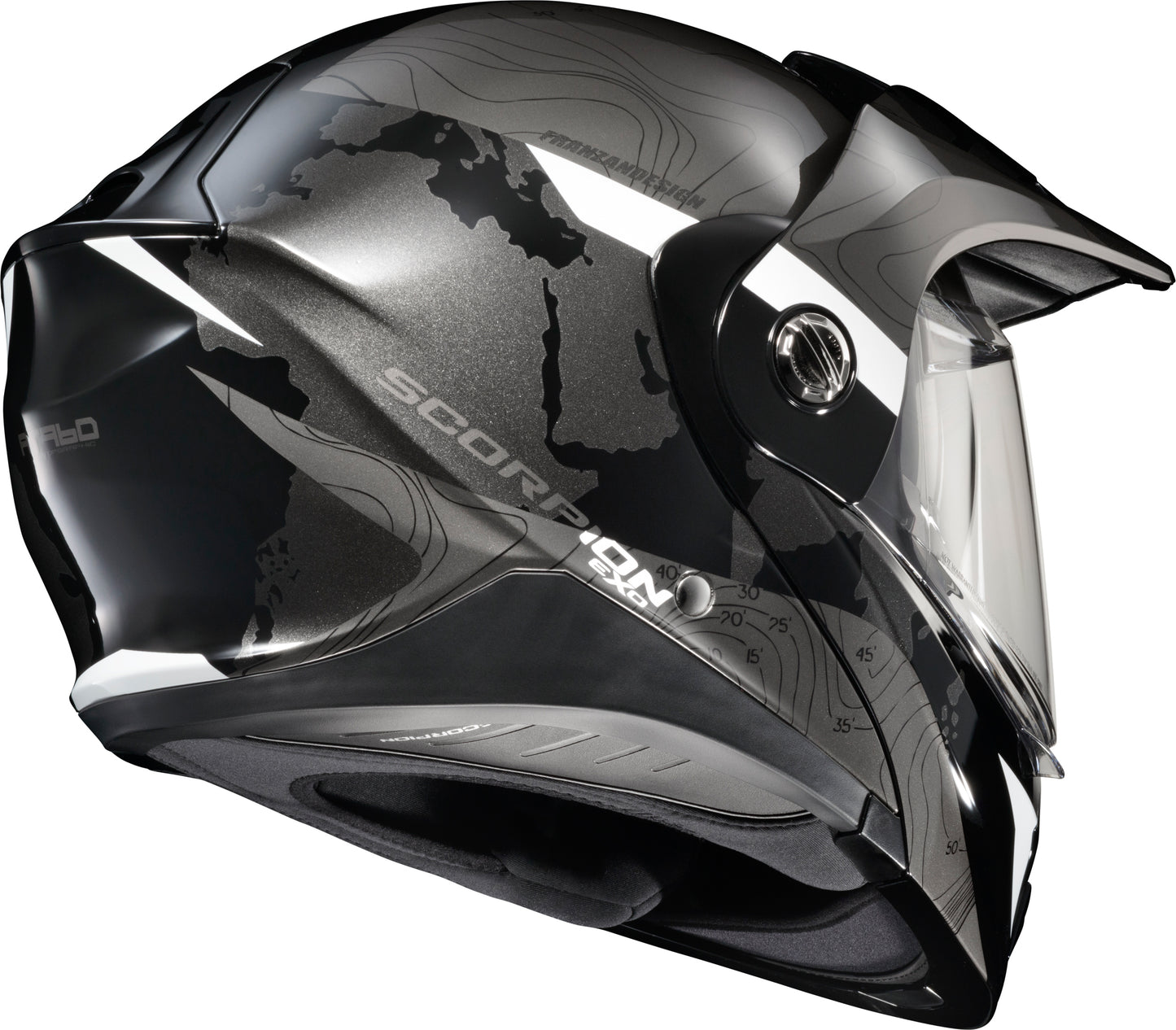 Exo At960 Modular Helmet Topographic Black/White Xl