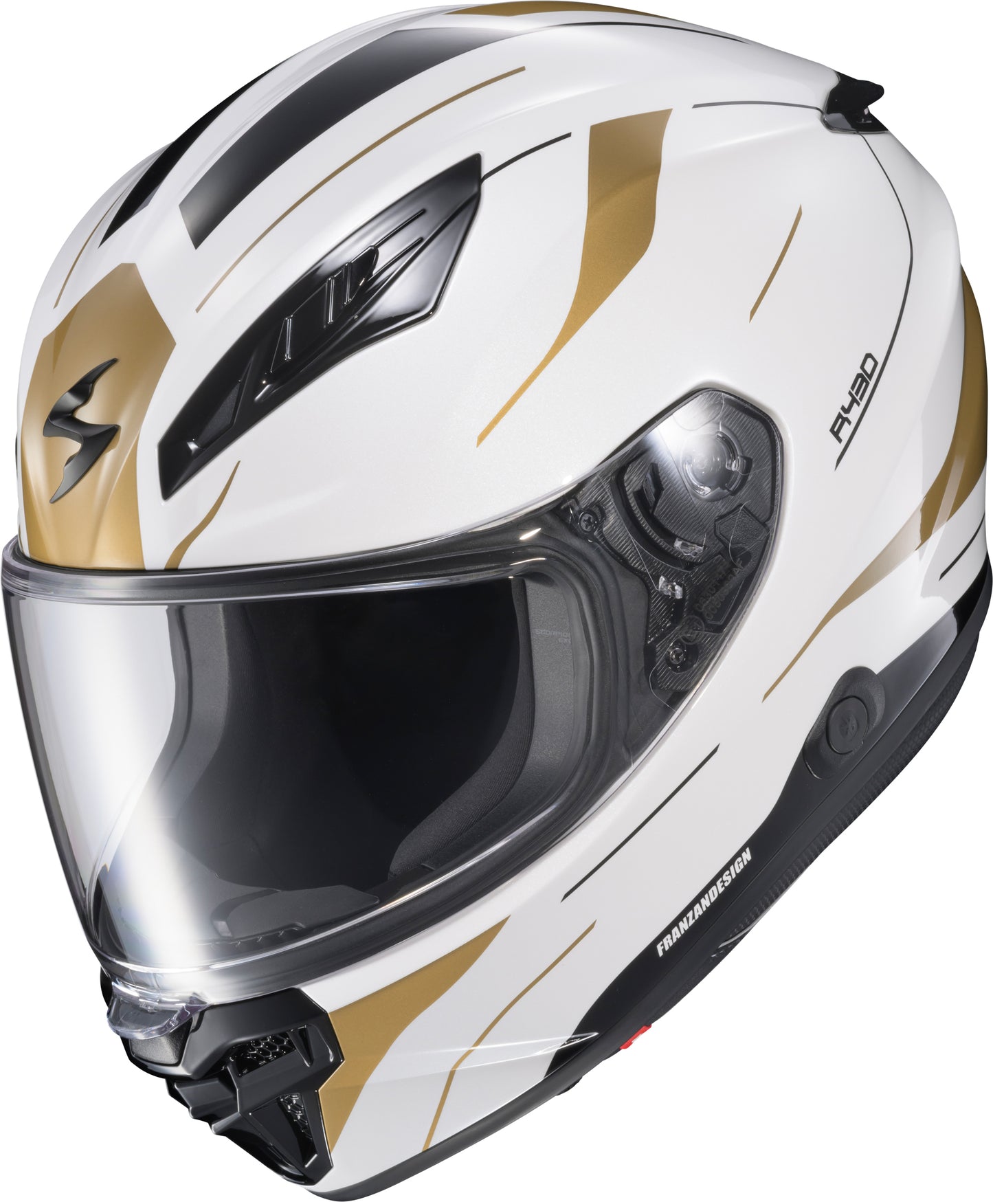 Exo R430 Full Face Helmet Cutlass White/Gold Sm