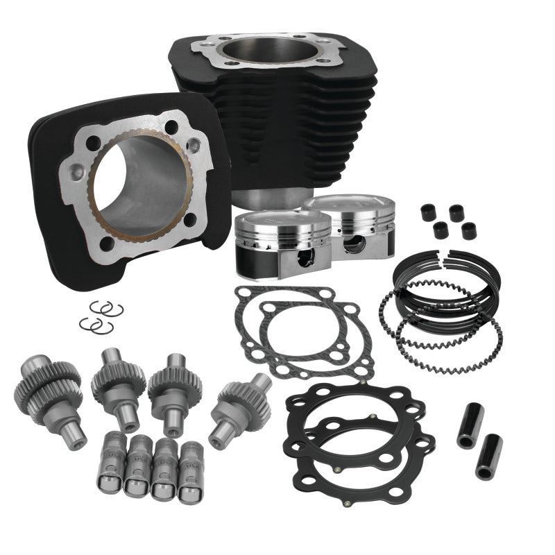 S&S Cycle 00-21 Sportster Models 883cc to 1200cc Hooligan Kit - Wrinkle Black