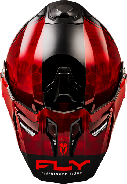 Trekker Cw Conceal Helmet Dual Shld Red/Black Lg