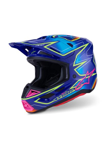 Sm7 Cast Helmet Blue/Pnk/Ylw Fluo Glossy 2x