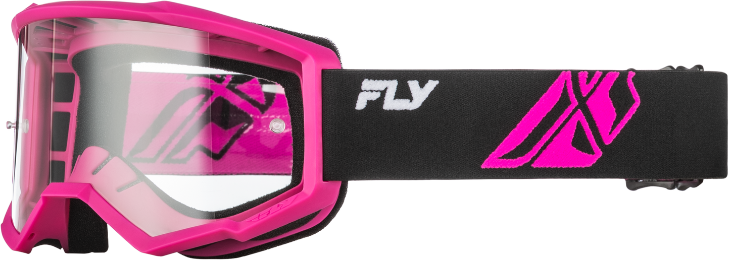 Focus Goggle Black/Pink W/ Clear Lens