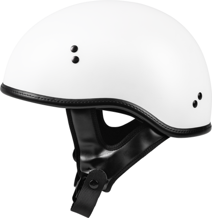 .357 Solid Half Helmet Matte White Sm