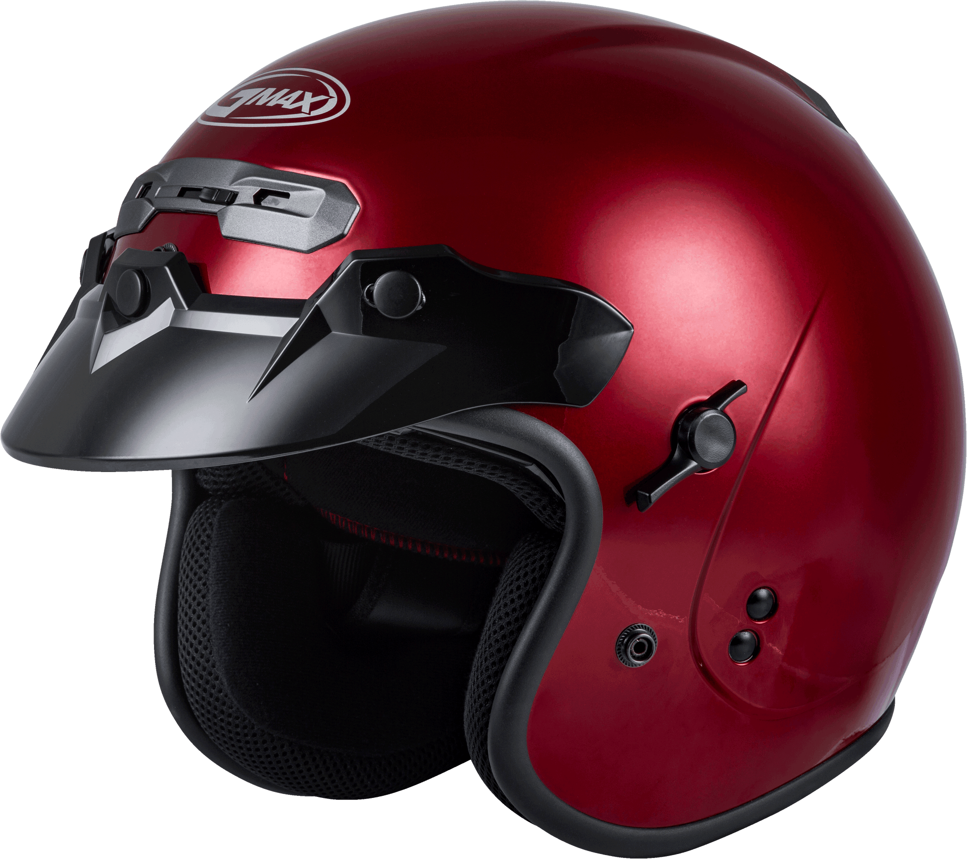 Gm 32 Open Face Helmet Candy Red Lg