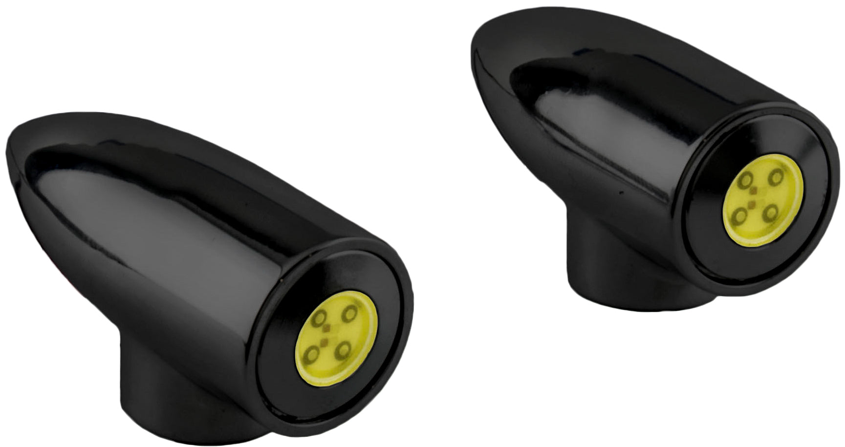 Lightning Bullets Black White Marker/Amber Turn Signal