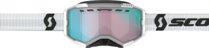 Fury Goggle Snow Cross White W/Enh Aqua Chrome