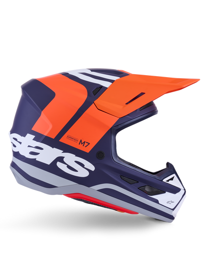 Sm7 Core Helmet Orng/Blue Matt Lg