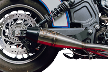 Indian Scout Mid Length Brushed Ss W/ Blk End Cap