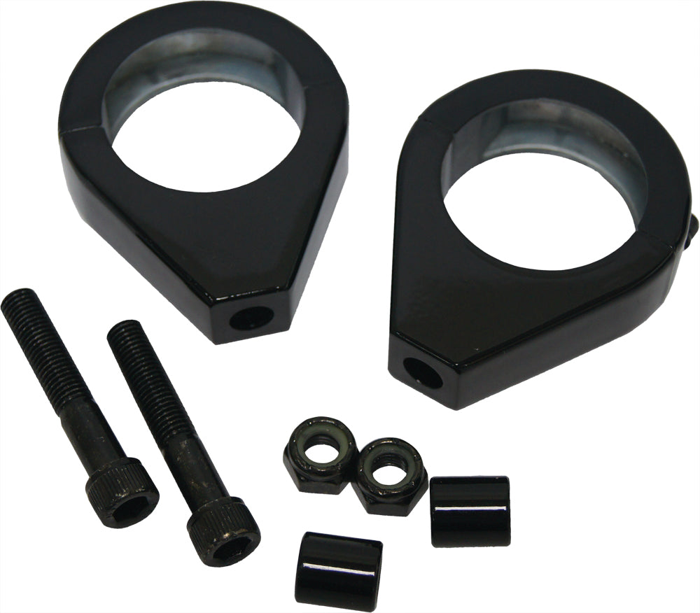 Turnsignal Clamps 39mm Pr Black