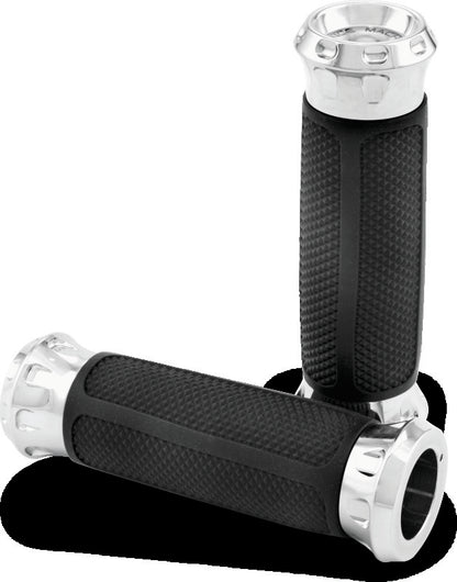 Performance Machine Handle Grip Set Overdrive - Chrome