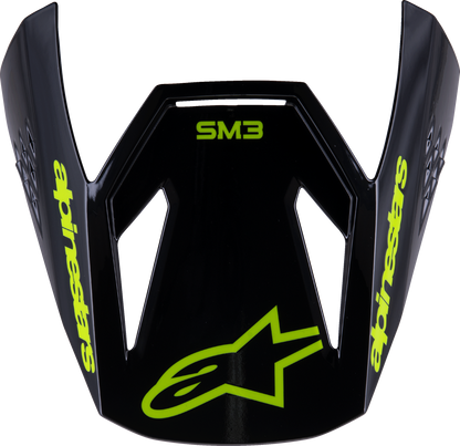 Sm3 Youth Radium Visor Black/Yellow Fluo Glossy
