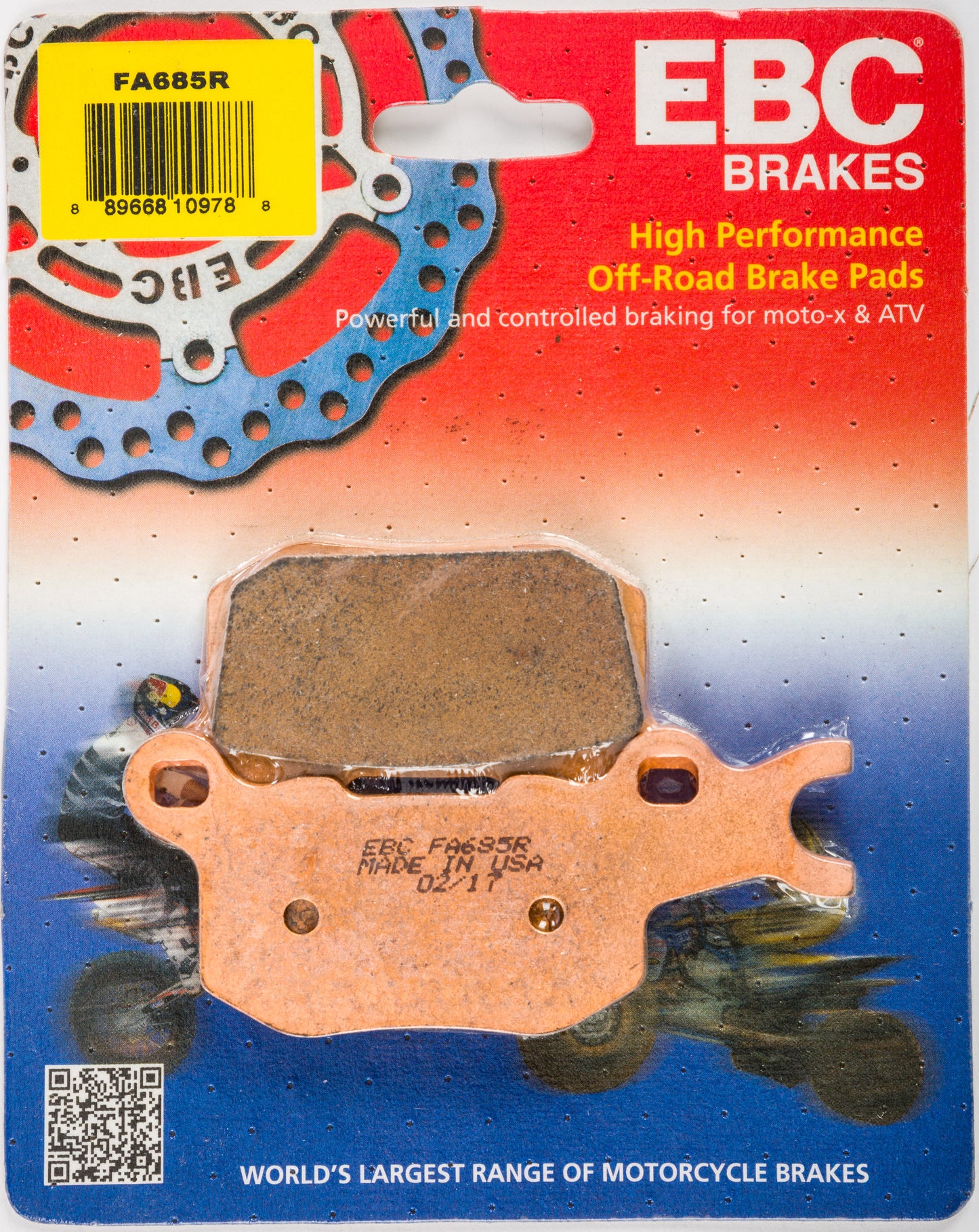 Brake Pads Fa685r Sintered R Series