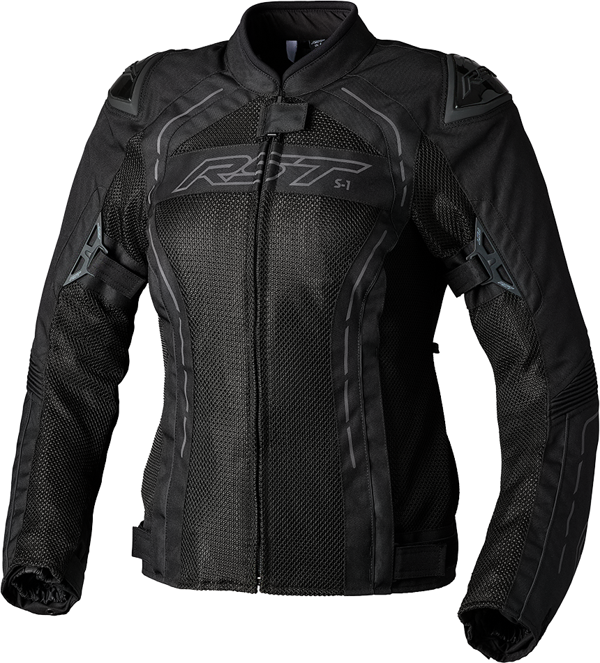 Ladies S1 Mesh Ce Jacket Black/Black Textile 3xl