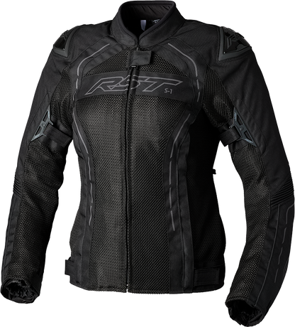 Ladies S1 Mesh Ce Jacket Black/Black Textile Xl