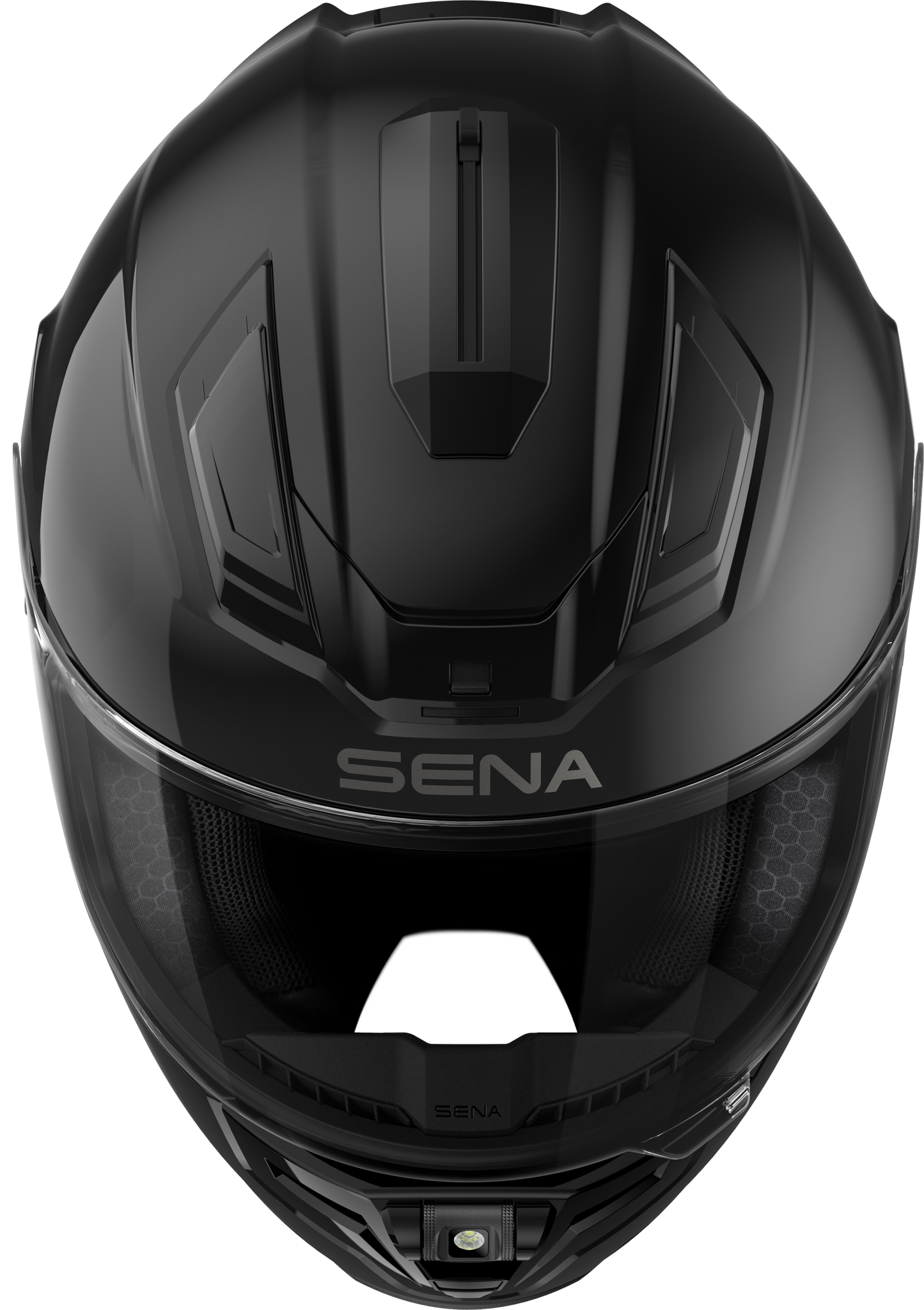 Phantom Ff Mesh Com Helmet Glossy Black Md