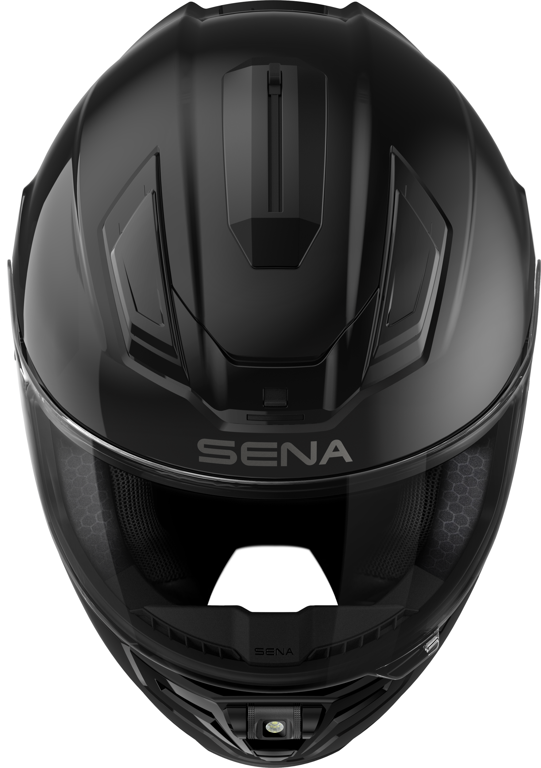 Phantom Ff Mesh Com Helmet Glossy Black Md