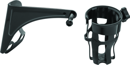 Kuryakyn Reflex Drink Holder Right Side HD Touring Passenger Mount 96-13 Gloss Black