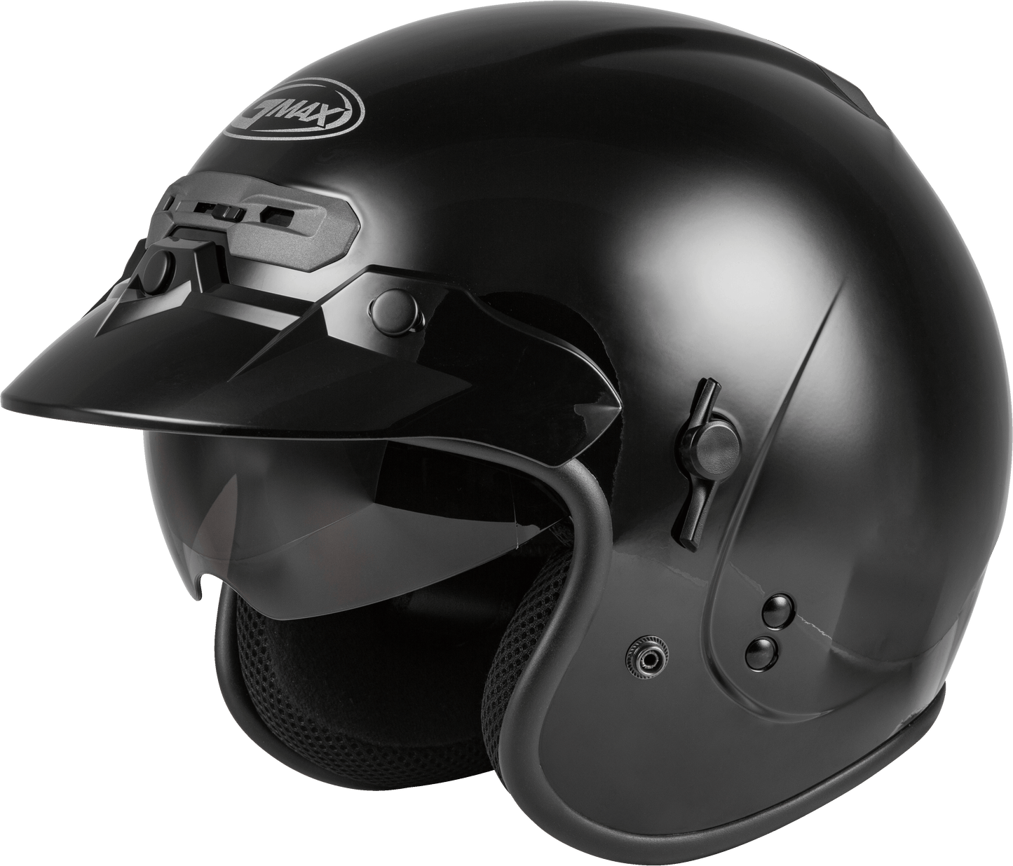 Gm 32 Open Face Helmet Black Lg