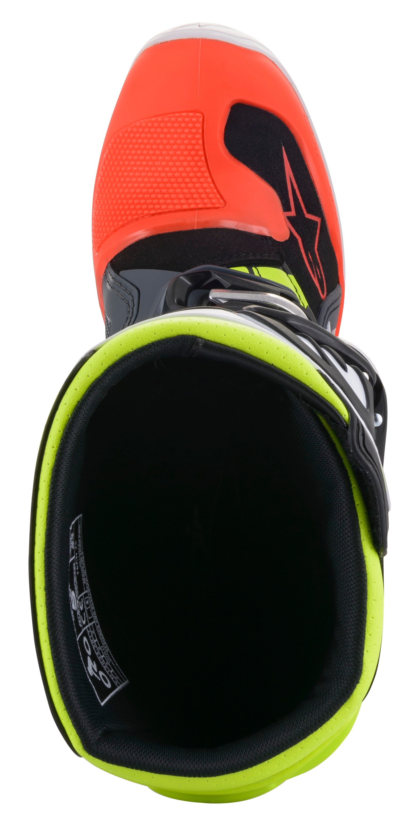 Tech 7s Boots Dark Grey/ Red Fluo/Yellow Fluo Sz 04