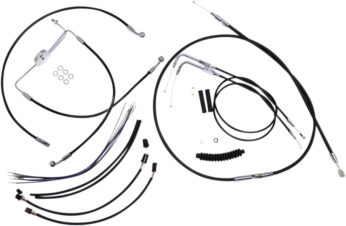 MAGNUM SHIELDING XR Handlebar Installation Kit - 12"-14" Ape Hangers - '12-'17 FXDF - Black 489201