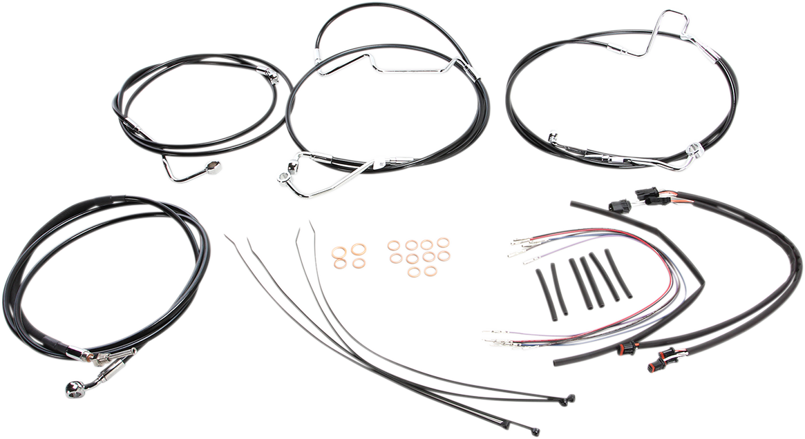 MAGNUM SHIELDING XR Handlebar Installation Kit - 12"-14" Ape Hangers - '14-'15 FLH - Black 489341