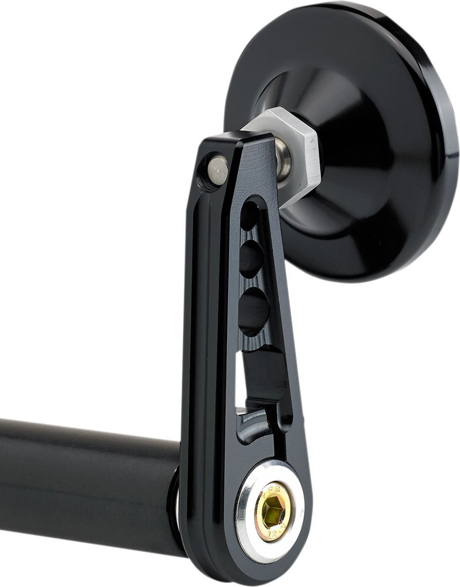 JOKER MACHINE Mirror - Bar End/Side View - Round - Black - Straight - 2-1/4" 09-312-DB