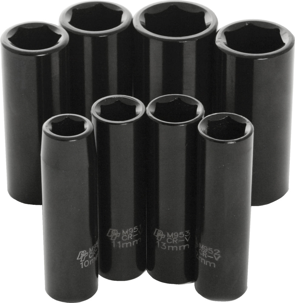 8 Pc 3/8" Met Imp Skt Set Deep