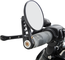 JOKER MACHINE Mirror - Bar End/Side View - Round - Black - Straight - 3-1/4" 09-313-DB