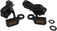 DRAG SPECIALTIES LED Handlebar Marker Lights - Hydraulic Clutch - Black/Amber L22-0229MBAENU