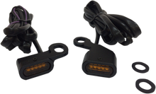 DRAG SPECIALTIES LED Handlebar Marker Lights - Black/Amber L22-0230MBAENU