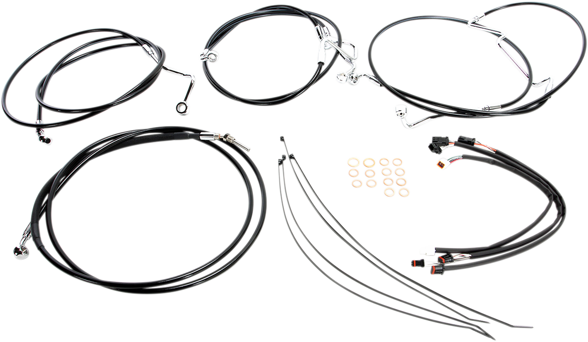 MAGNUM SHIELDING XR Handlebar Installation Kit - 15"-17" Ape Hangers - '16 FLTR - Black 489752