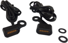 DRAG SPECIALTIES LED Handlebar Marker Lights - XL - Black/Amber L22-0231MBAENU