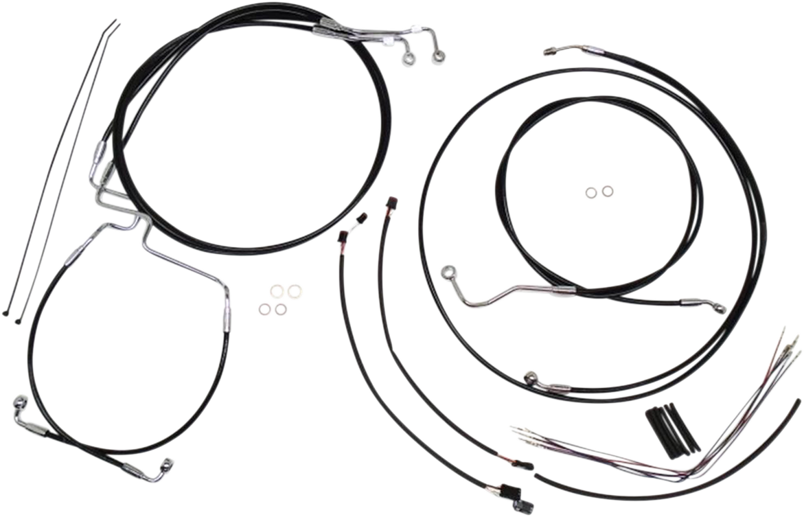 MAGNUM SHIELDING XR Handlebar Installation Kit - 12"-14" Ape Hangers - '17-'20 FLH - Black 489841