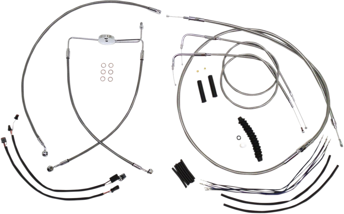 MAGNUM SHIELDING XR Handlebar Installation Kit - 12"-14" Ape Hangers - '12-'17 FXDF - Stainless Steel 589201