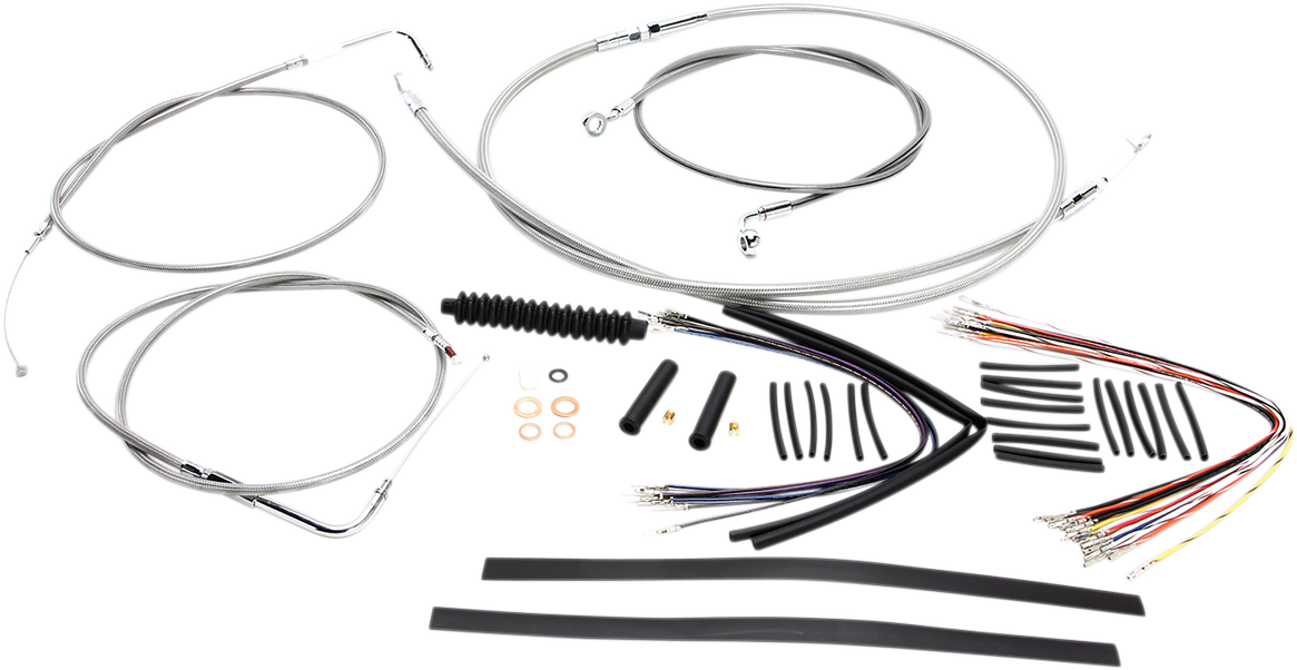 MAGNUM SHIELDING XR Handlebar Installation Kit - 12"-14" Ape Hangers - '07-'10 FLST - Stainless Steel 589251