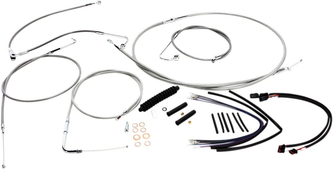 MAGNUM SHIELDING XR Handlebar Installation Kit - 15"-17" Ape Hangers - '11-'14 FLS - Stainless Steel 589262