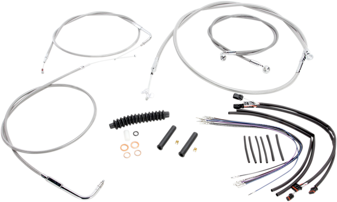 MAGNUM SHIELDING XR Handlebar Installation Kit - 15"-17" Ape Hangers - '11-'14 FLS - Stainless Steel 589272