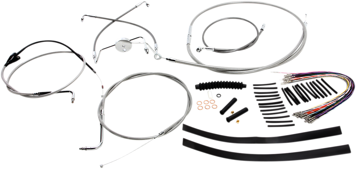 MAGNUM SHIELDING XR Handlebar Installation Kit - 15"-17" Ape Hangers - '96-'06 FLH - Stainless Steel 589282