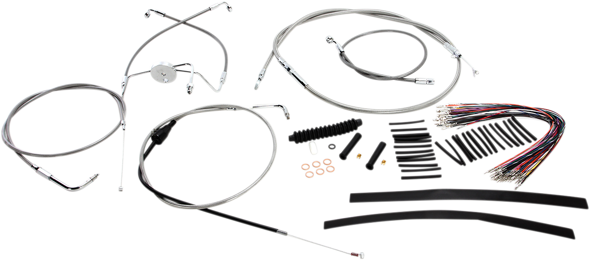 MAGNUM SHIELDING XR Handlebar Installation Kit - 12"-14" Ape Hangers - '07 FLH - Stainless Steel 589291