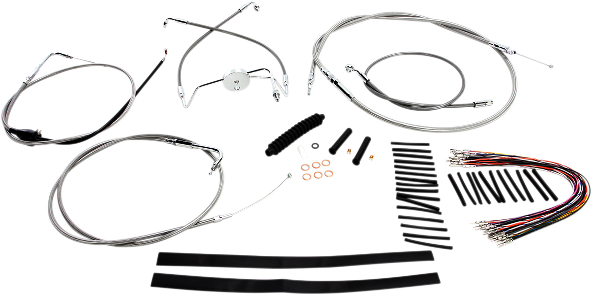 MAGNUM SHIELDING XR Handlebar Installation Kit - 15"-17" Ape Hangers - '07 FLH - Stainless Steel 589292