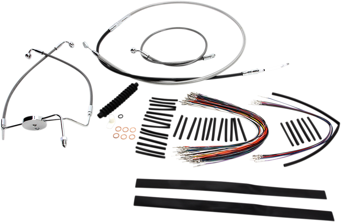 MAGNUM SHIELDING XR Handlebar Installation Kit - 12"-14" Ape Hangers - '08-'13 Touring - Stainless Steel 589301