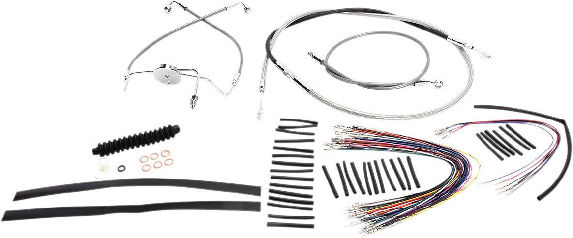 MAGNUM SHIELDING XR Handlebar Installation Kit - 15"-17" Ape Hangers - '08-'13 Touring - Stainless Steel 589302