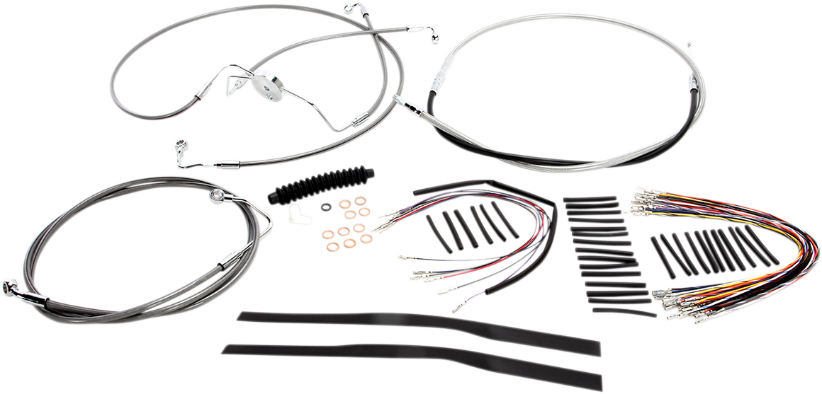 MAGNUM SHIELDING XR Handlebar Installation Kit - 12"-14" Ape Hangers - '08-'13 FLH - Stainless Steel 589311